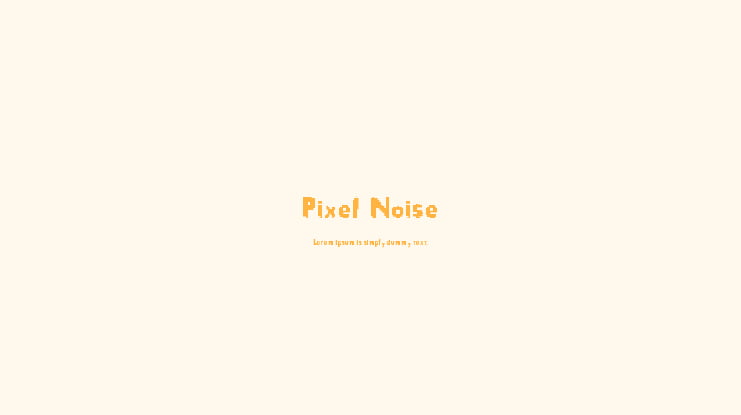 Pixel Noise Font