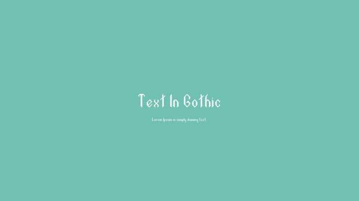 Text In Gothic Font