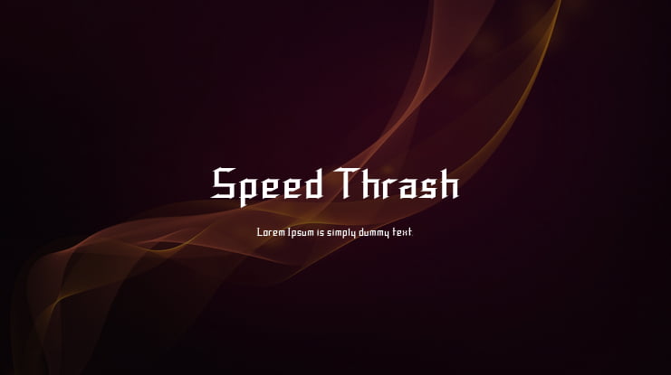 Speed Thrash Font