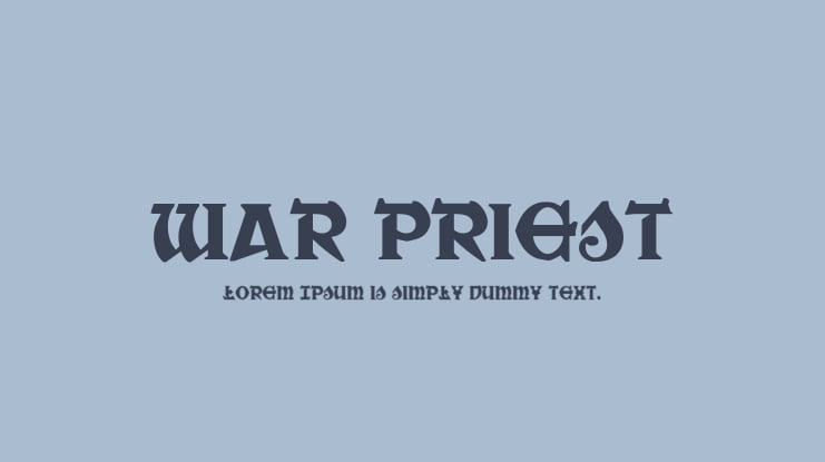 War Priest Font Family