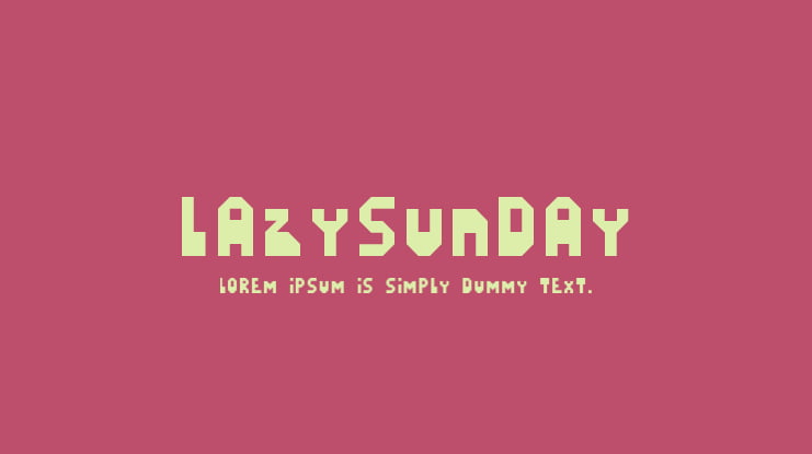 LazySunday Font