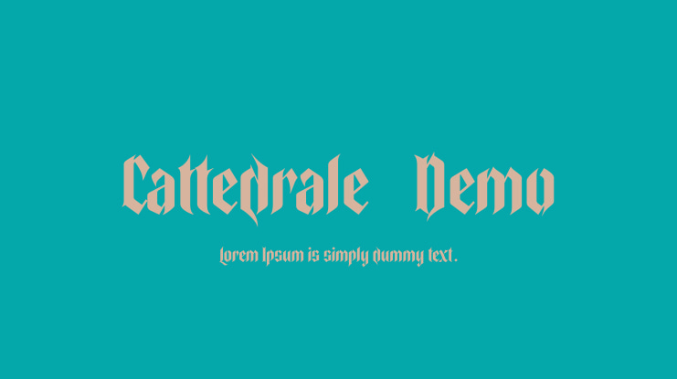Cattedrale-Demo Font