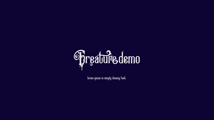 GreatureDemo Font