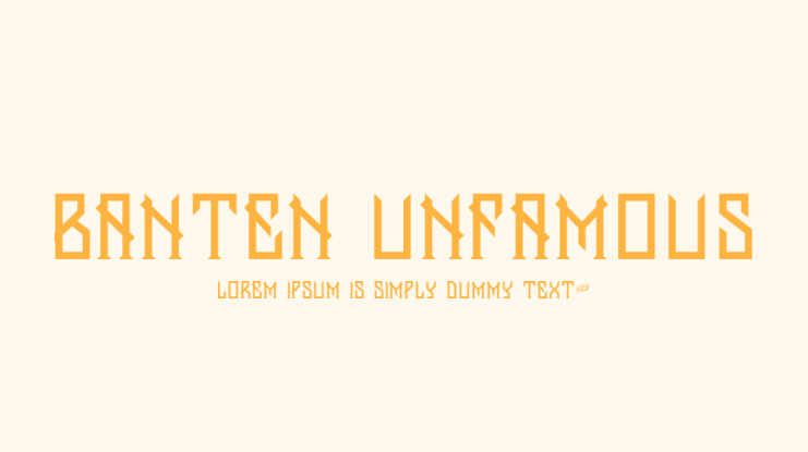 Banten Unfamous Font