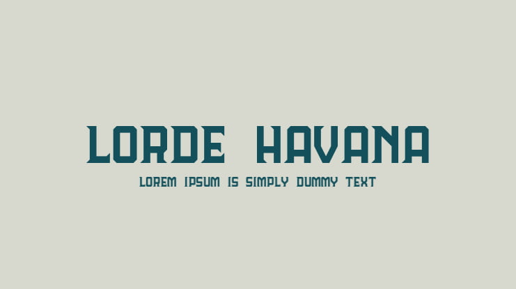 Lorde Havana Font