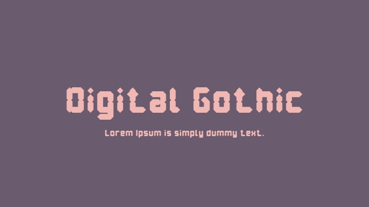 Digital Gothic Font Family