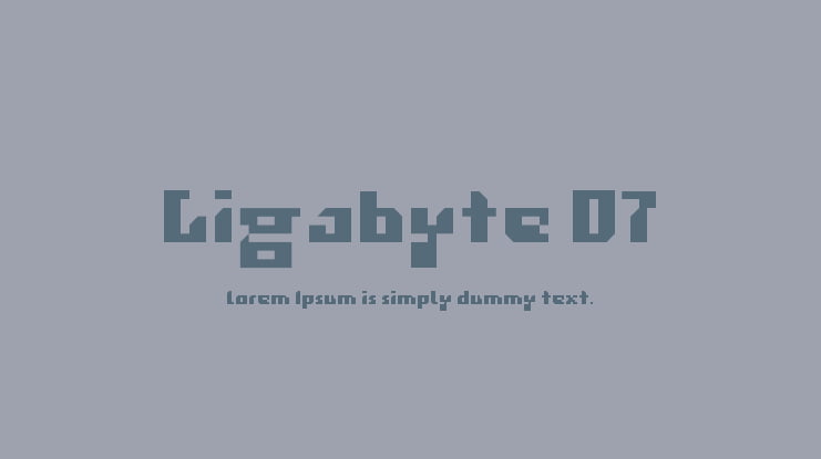 Gigabyte 07 Font