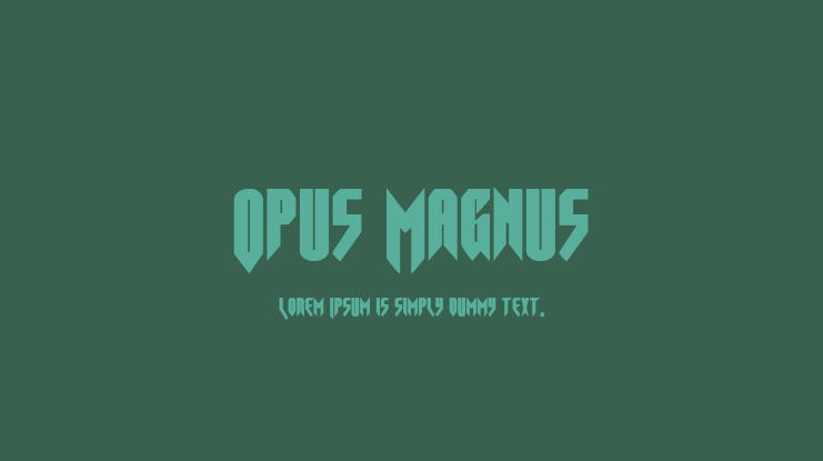Opus Magnus Font Family