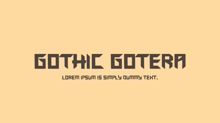 Gothic Gotera Font