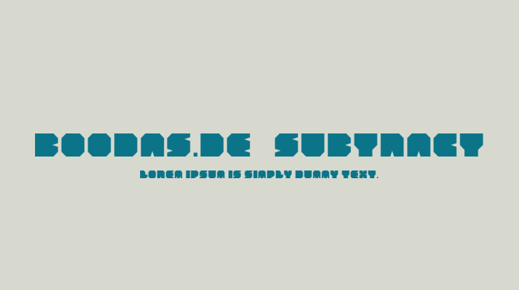 Boodas.de | Subtract Font
