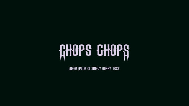 Chops chopS Font