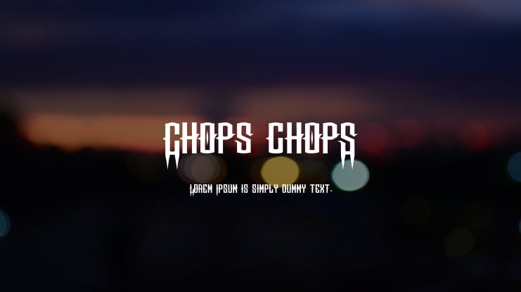Chops chopS Font