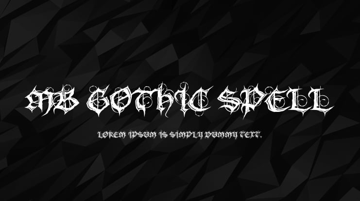 MB Gothic Spell Font