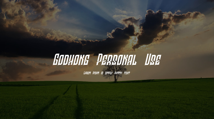 Godhong Personal Use Font