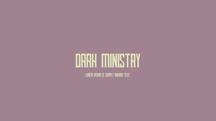 Dark Ministry Font