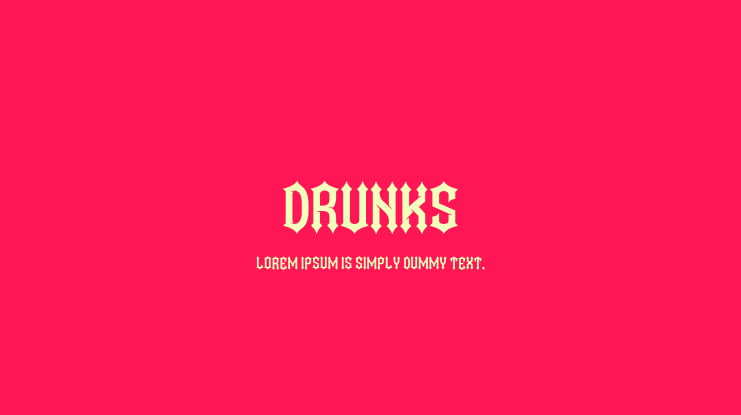 Drunks Font