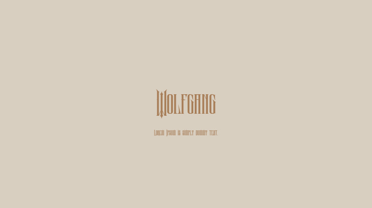 Wolfgang Font