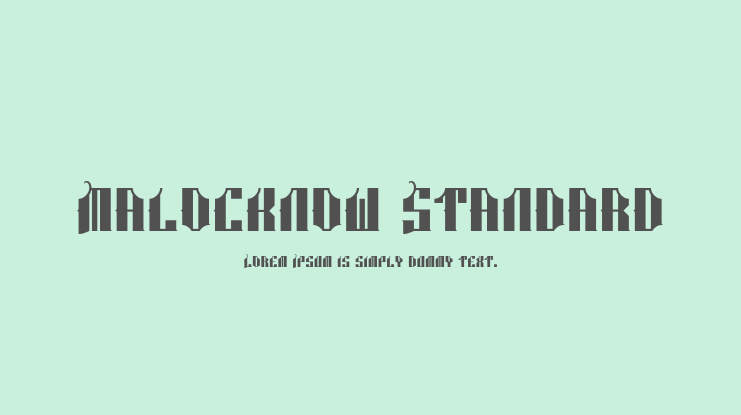 Malocknow Standard Font
