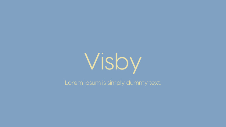 Visby Font Family