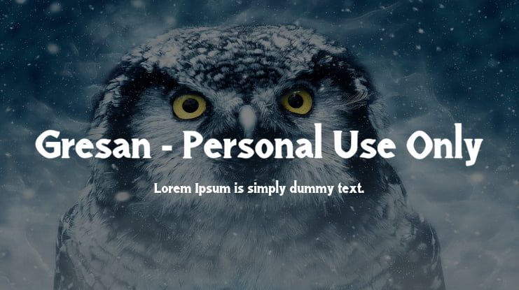 Gresan - Personal Use Only Font