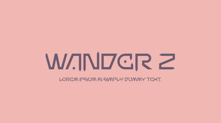 Wander Z Font
