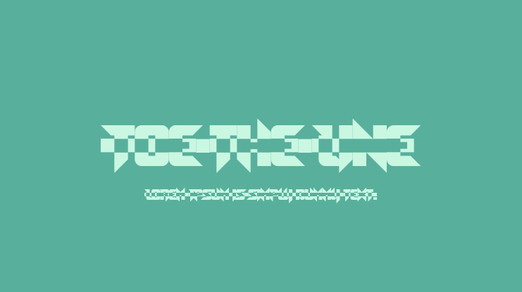 Toe the Line Font
