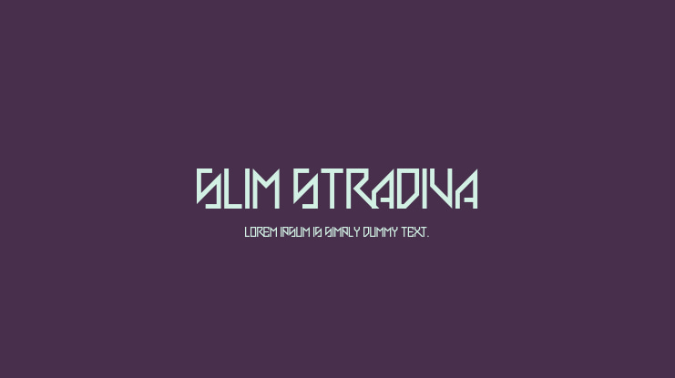 Slim Stradiva Font