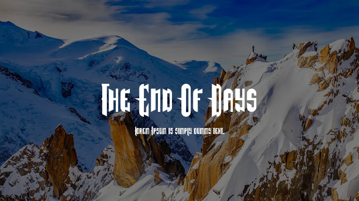 The End Of Days Font