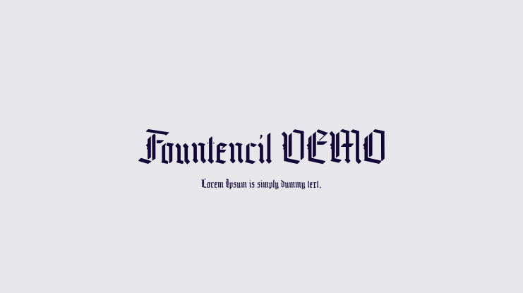 Fountencil DEMO Font