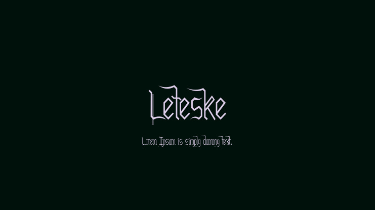 Leteske Font