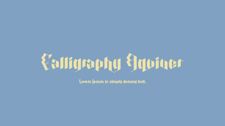 Calligraphy Aquiver Font