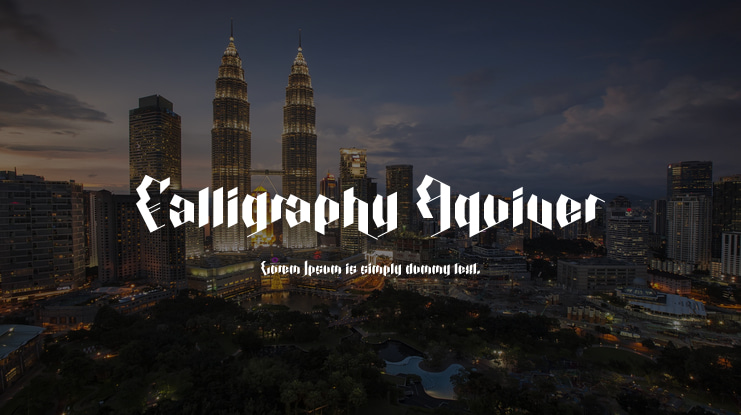 Calligraphy Aquiver Font