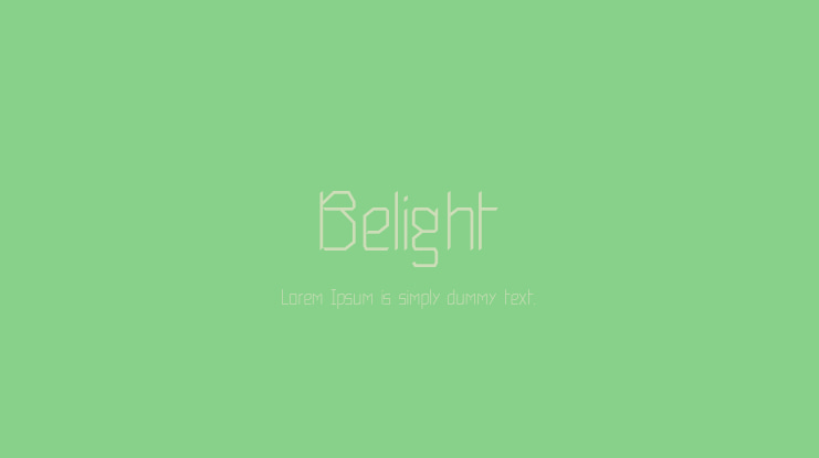 Belight Font