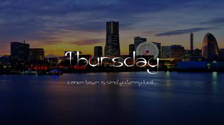 Thursday Font Family