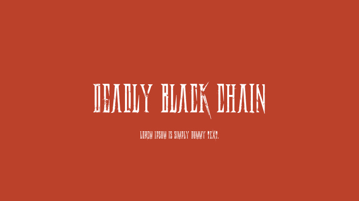 Deadly Black Chain Font Family