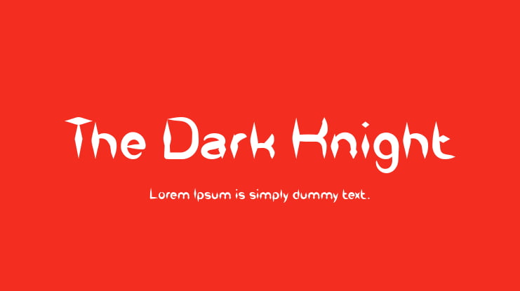 The Dark Knight Font Family