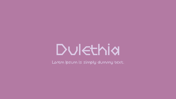 Dulethia Font