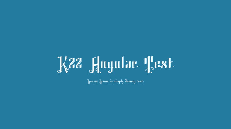 K22 Angular Text Font