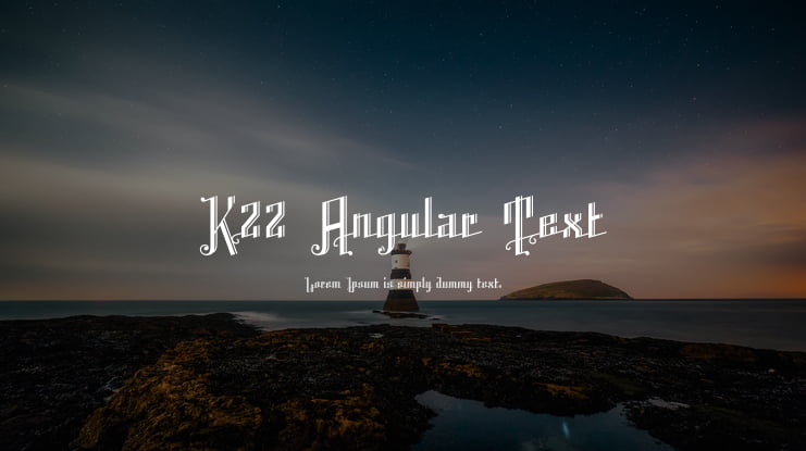 K22 Angular Text Font