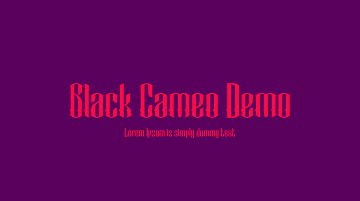 Black Cameo Demo Font