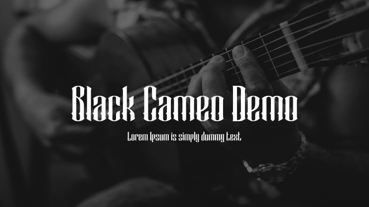 Black Cameo Demo Font