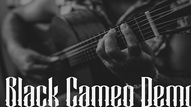 Black Cameo Demo Font