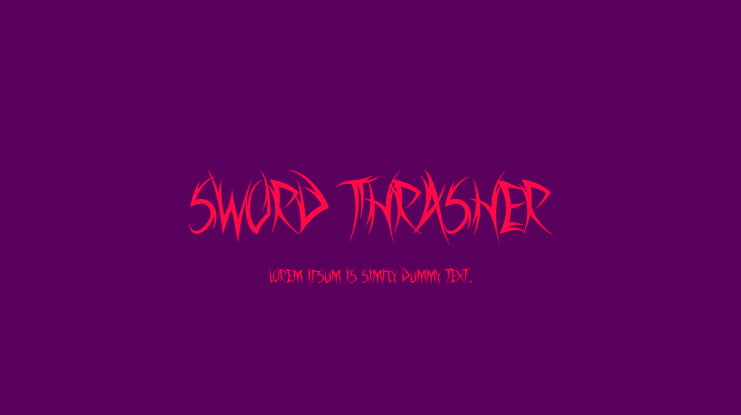 Sword Thrasher Font