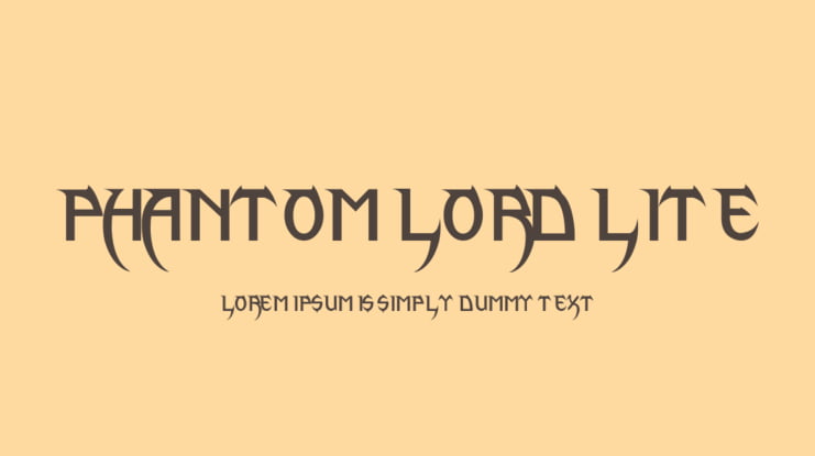 Phantom Lord Lite Font