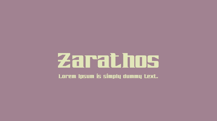 Zarathos Font Family