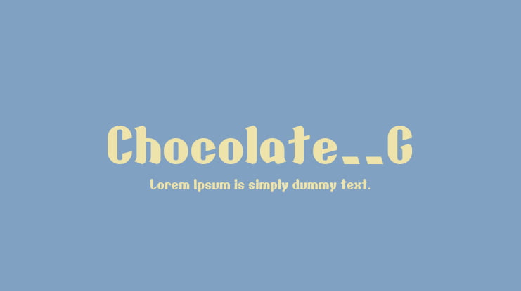 Chocolate__G Font
