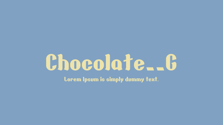Chocolate__G Font