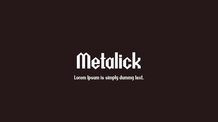 Metalick Font