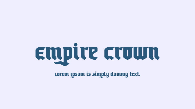 Empire Crown Font Family