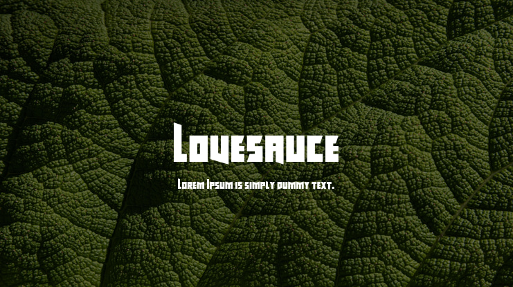 Lovesauce Font
